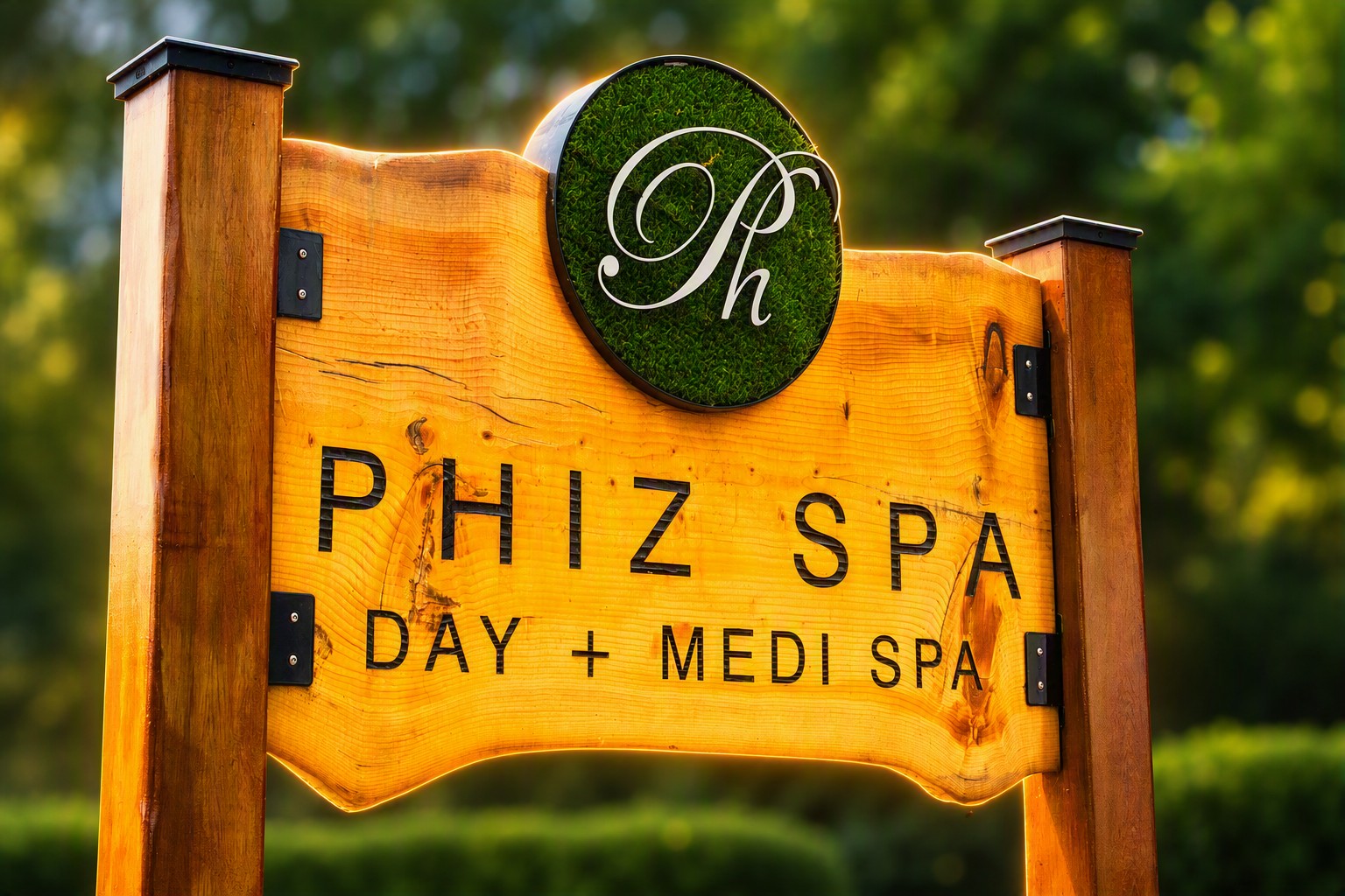 Phiz Spa sign outside the Salem day spa